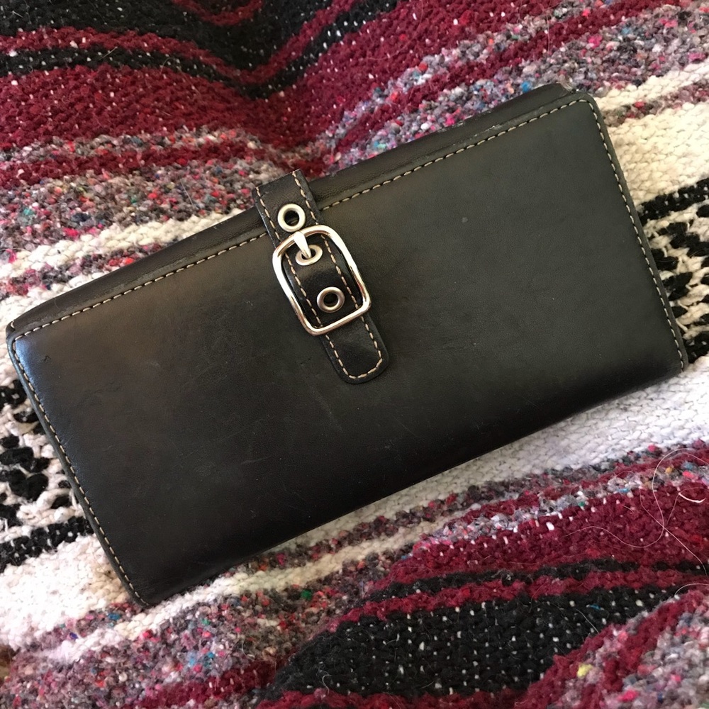SOLD Black Leather Coach Wallet